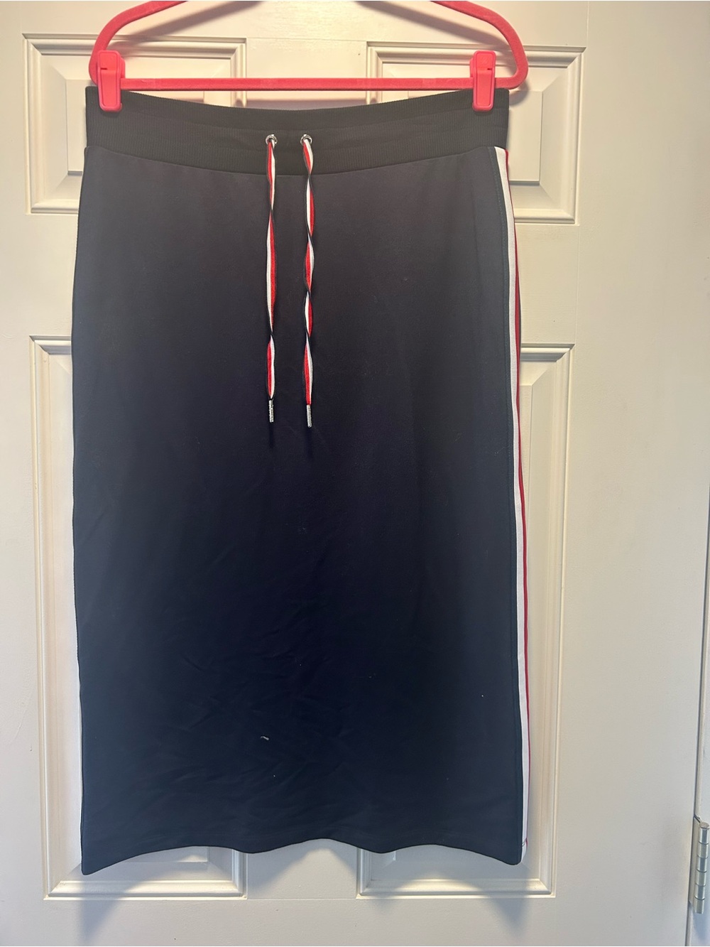 Side-Stripe Drawstring Skirt